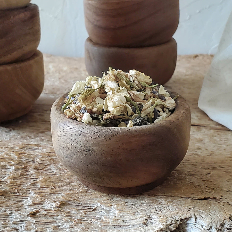 Tiny wooden trinket bowls