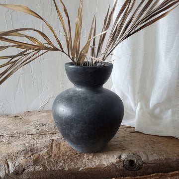 Small black vase