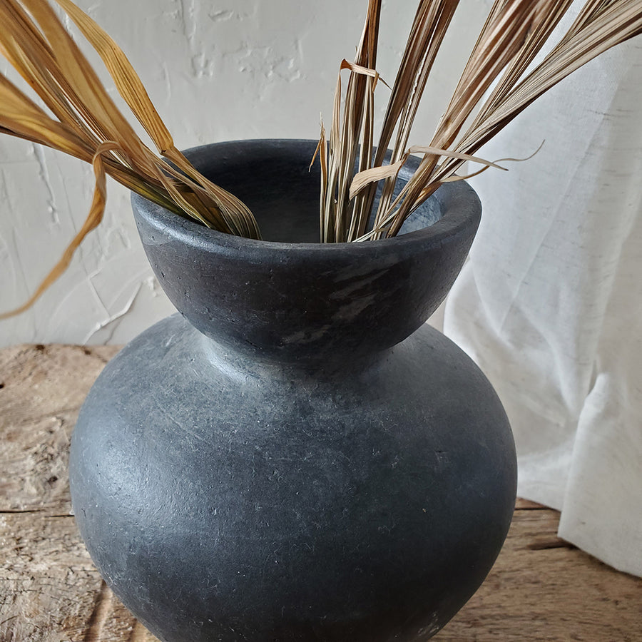 Small black vase