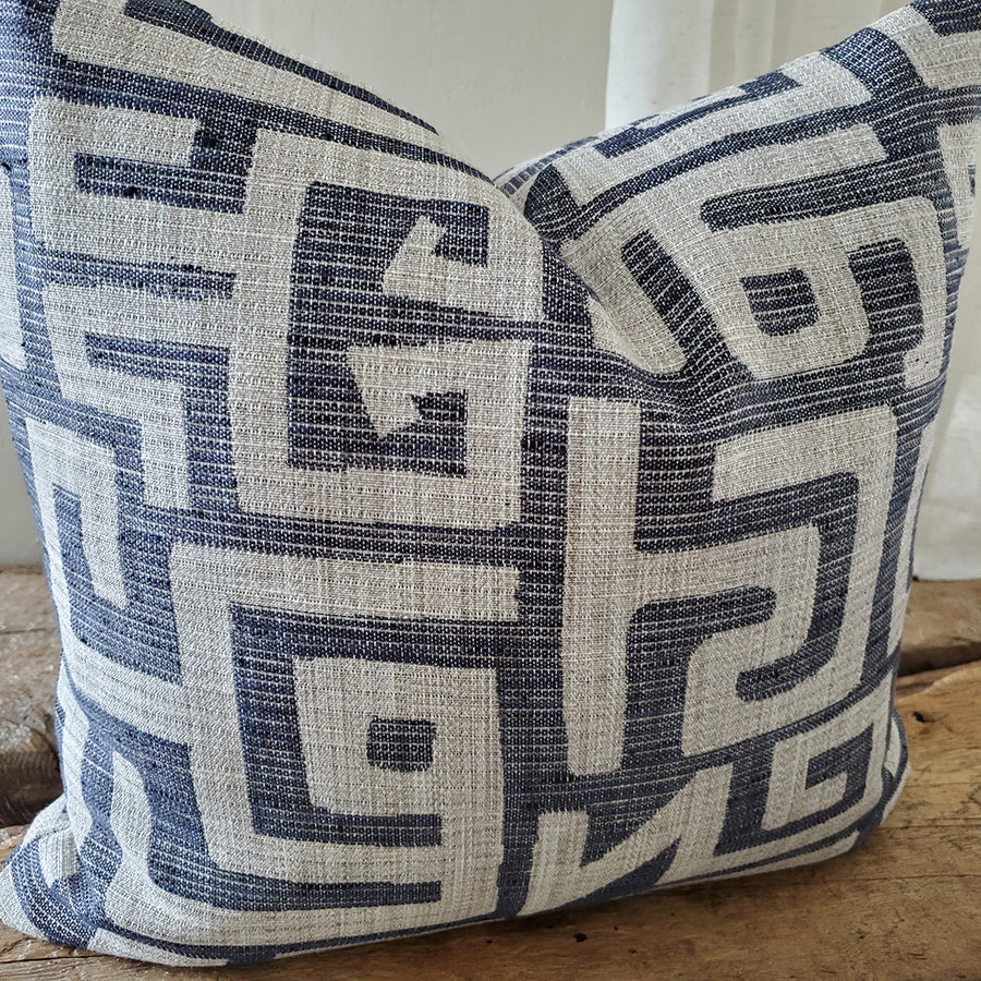 Blue Tribal Pillow