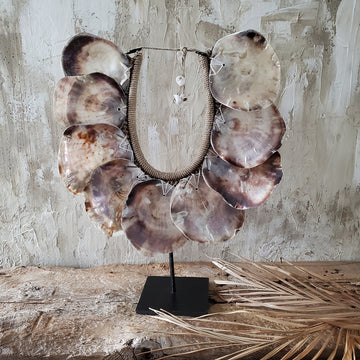 Large Shell Necklace on stand