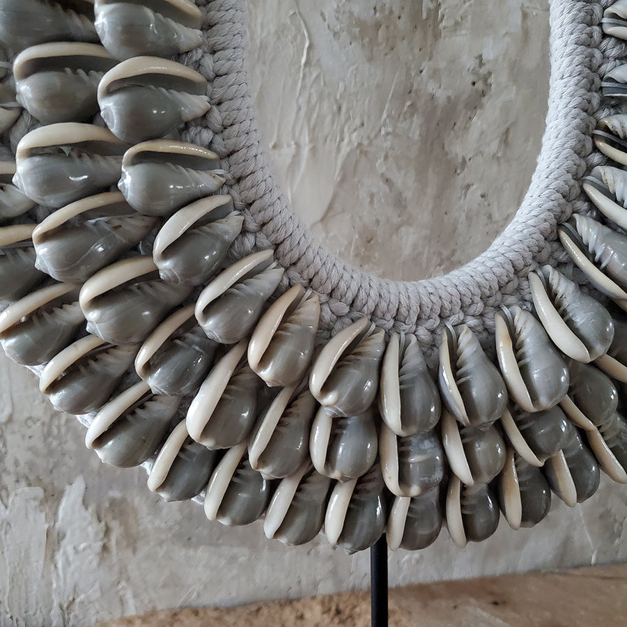 Large Shell Necklace on Stand - Handmade from Bali No 2