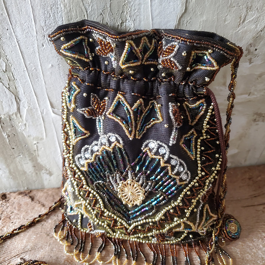 Small Beaded Pouch Handbag