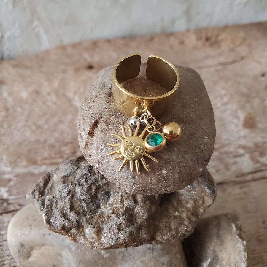 Sun Charm Ring