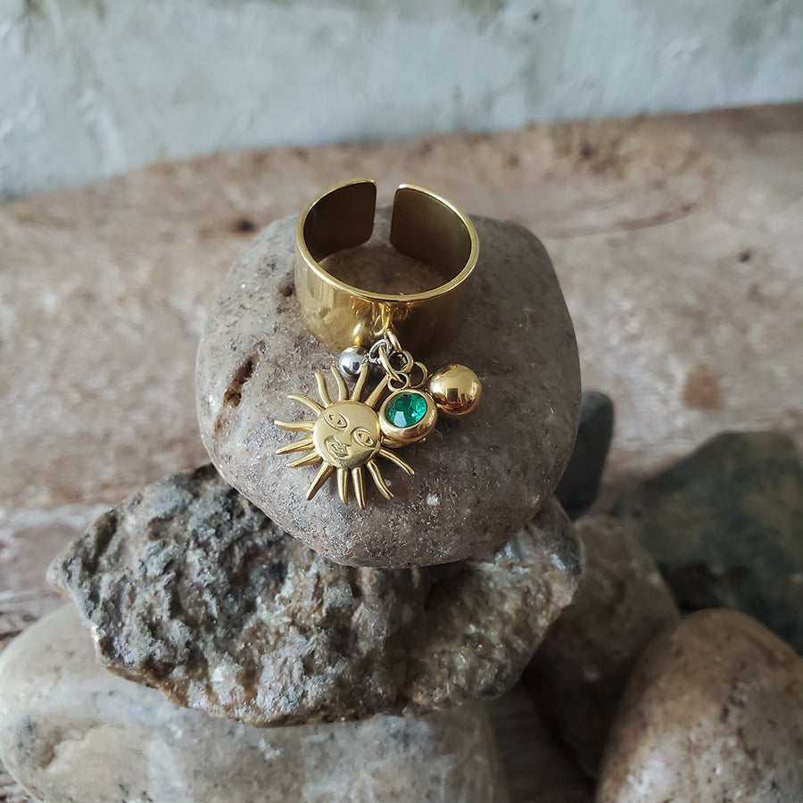 Sun Charm Ring