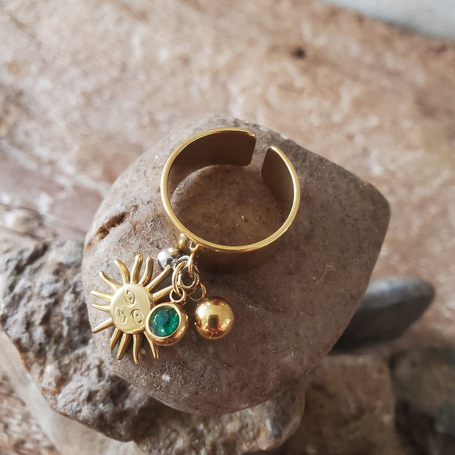 Sun Charm Ring