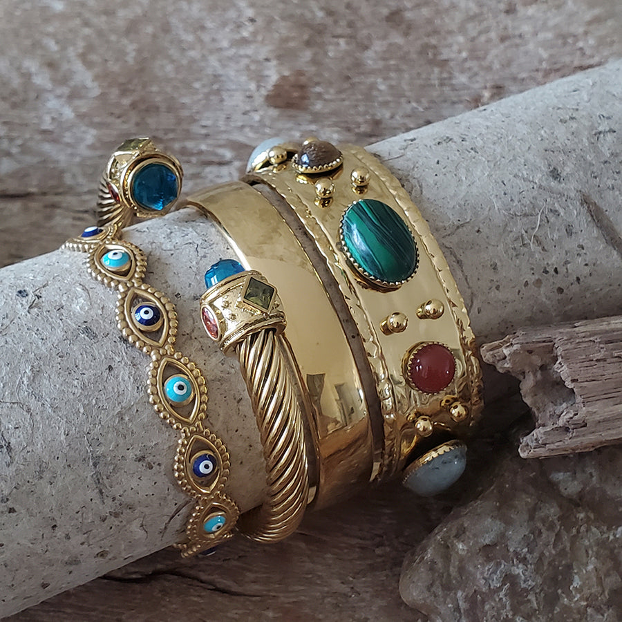 Semi-Precious Stone Cuff