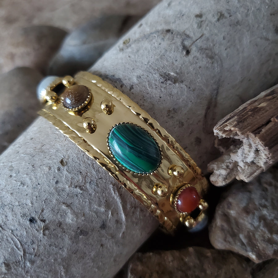 Semi-Precious Stone Cuff