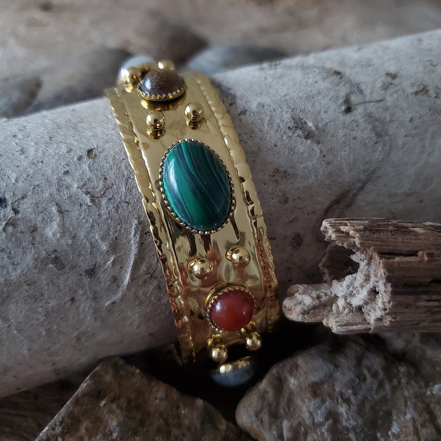 Semi-Precious Stone Cuff