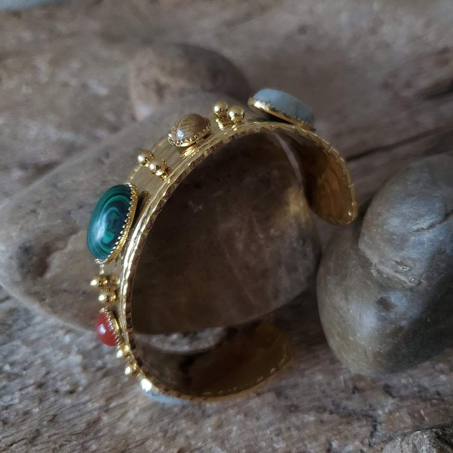 Semi-Precious Stone Cuff