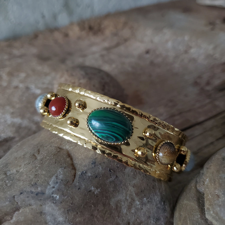 Semi-Precious Stone Cuff