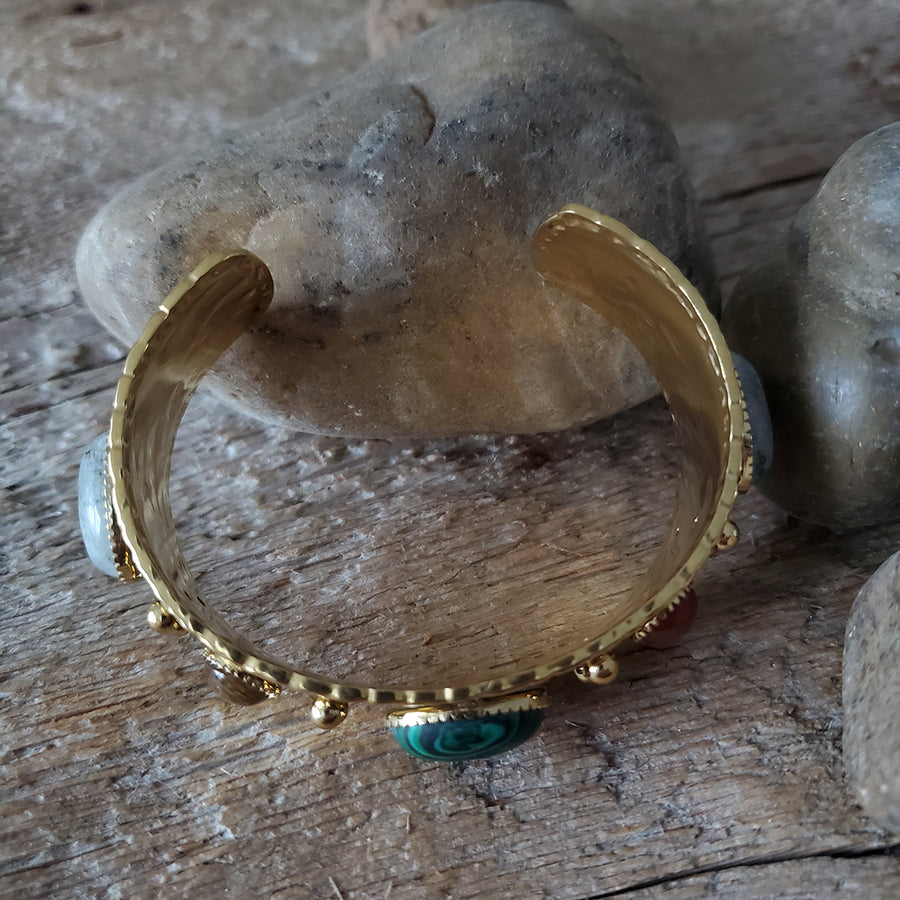 Semi-Precious Stone Cuff