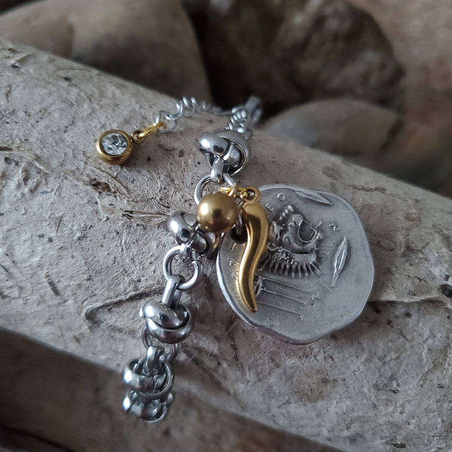 Horn Charm Bracelet