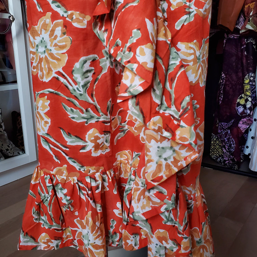Ruffle Skirt - Orange