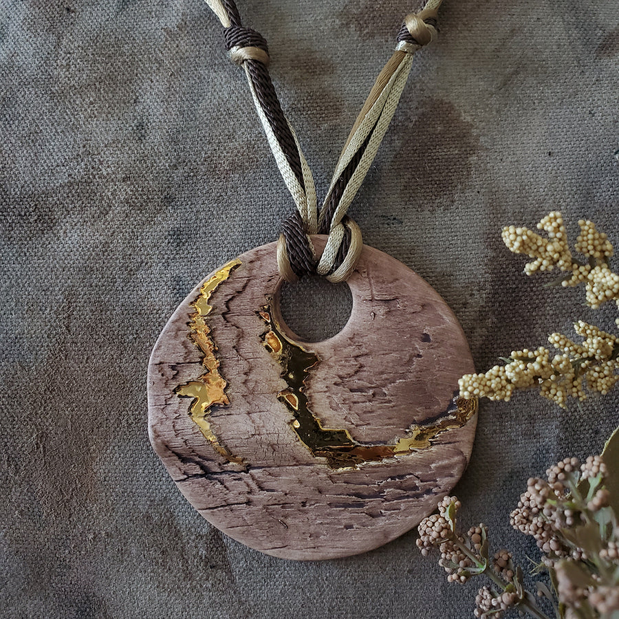 Pottery Medallion Necklace