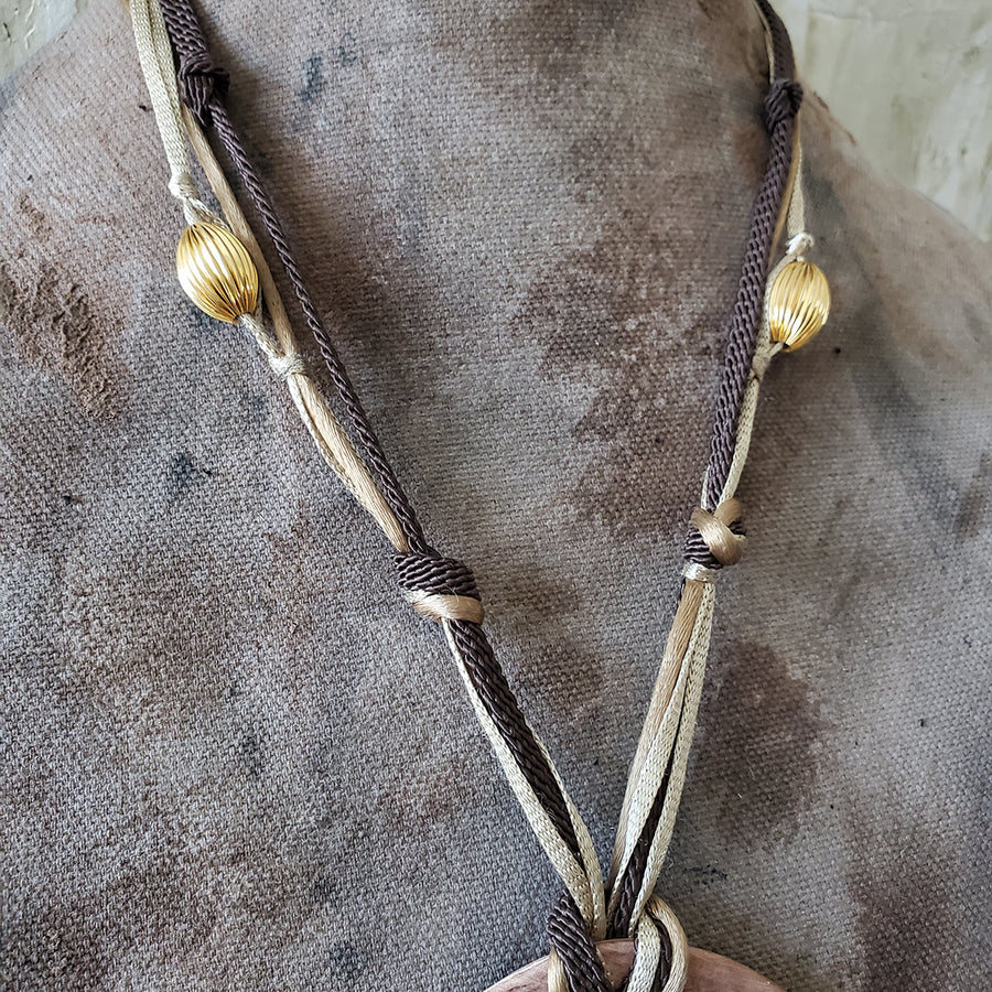 Pottery Medallion Necklace
