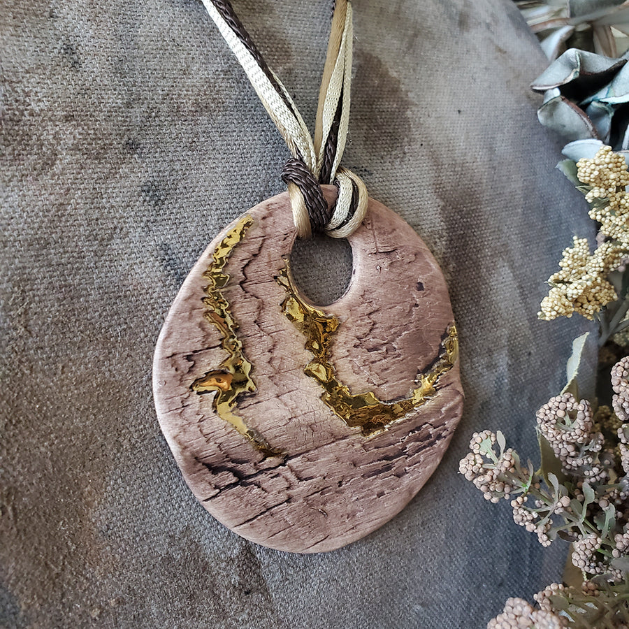 Pottery Medallion Necklace