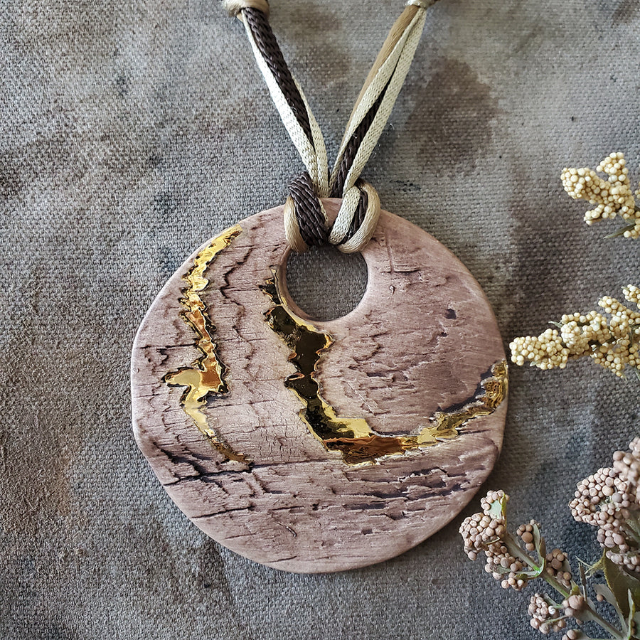 Pottery Medallion Necklace
