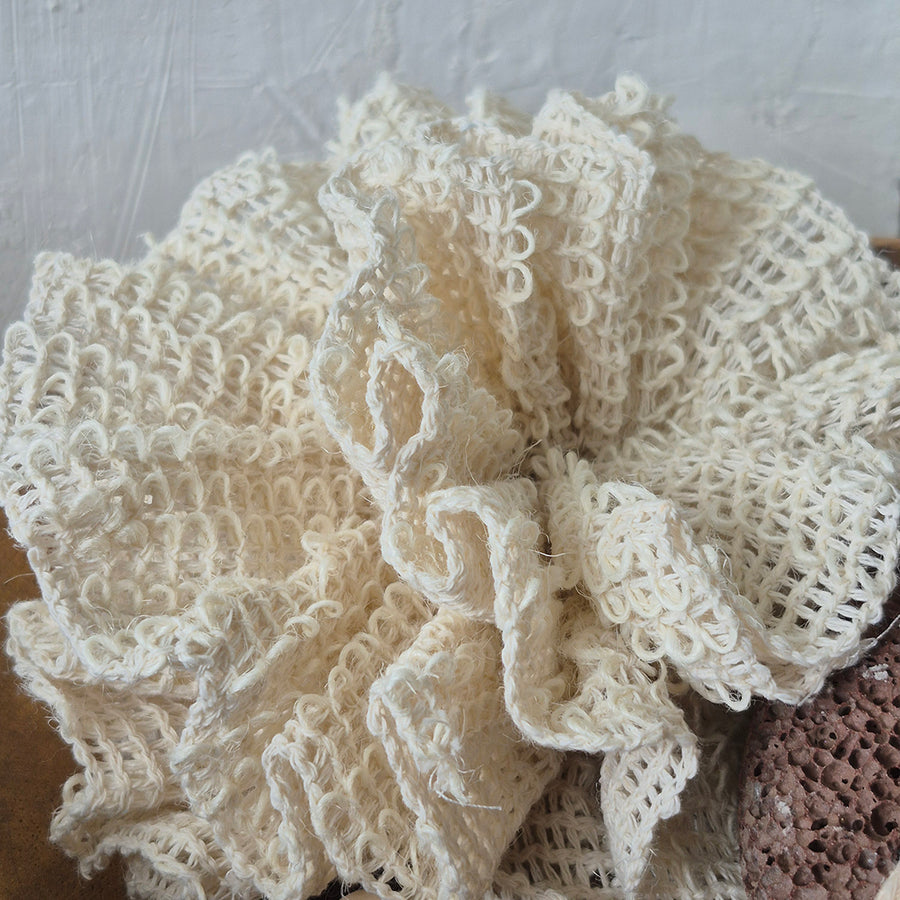 Natural Ramie Fiber Bath Loofah Sponge Pouf