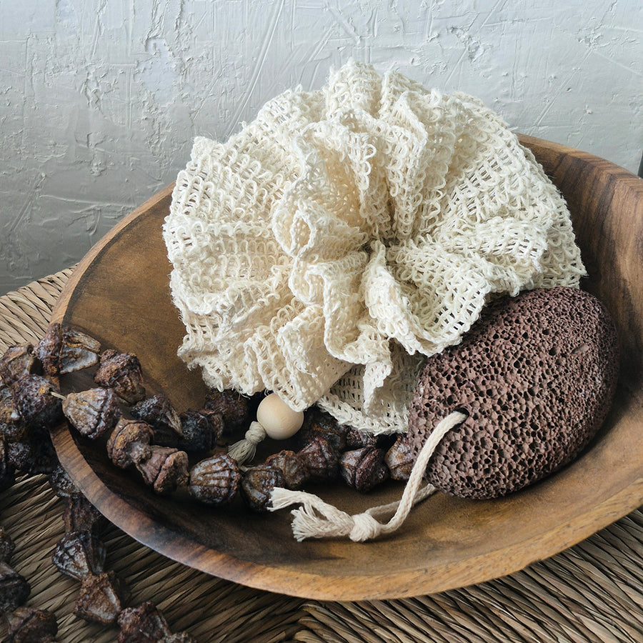 Natural Ramie Fiber Bath Loofah Sponge Pouf