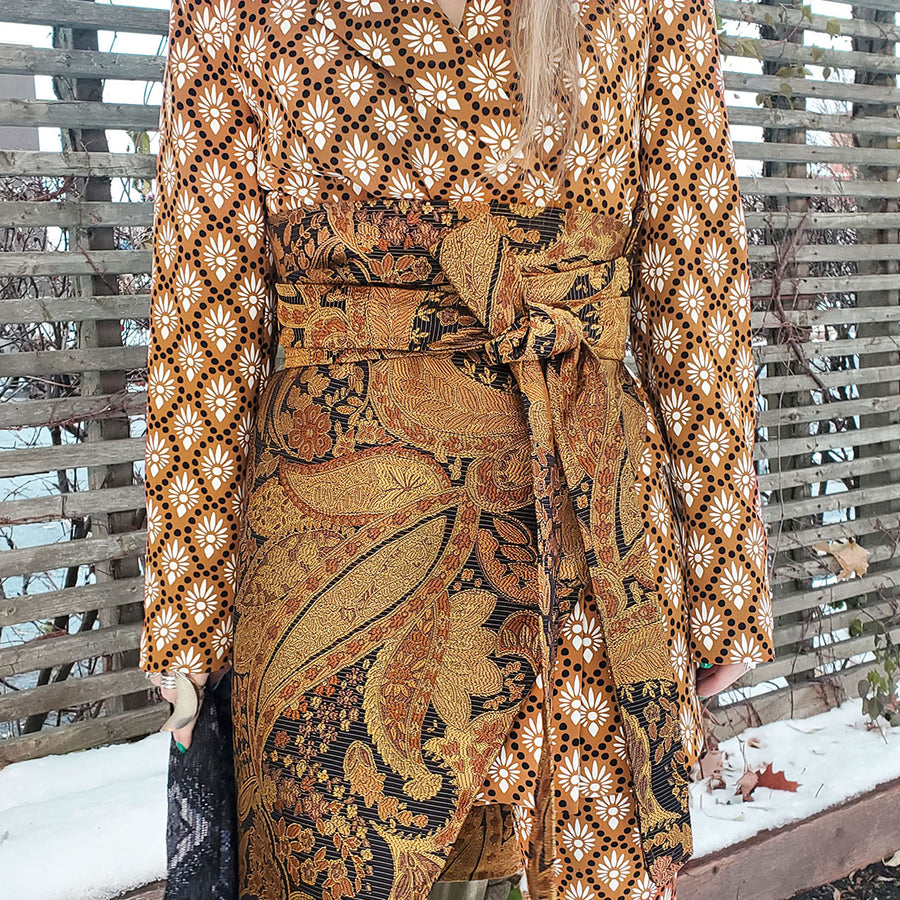 Onika | Gold Paisley Skirt Wrap