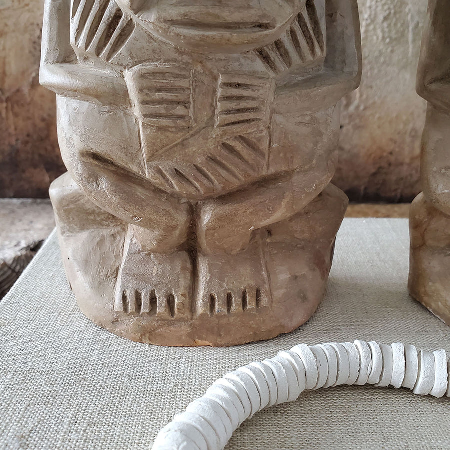 Two Tribal Carved Stone Statuette