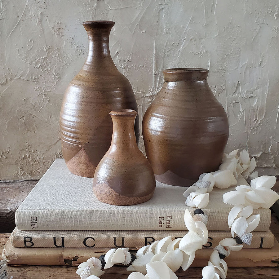 Vintage Trio Pottery Vases | 12