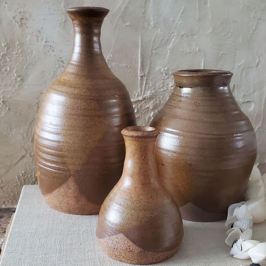 Vintage Trio Pottery Vases | 12