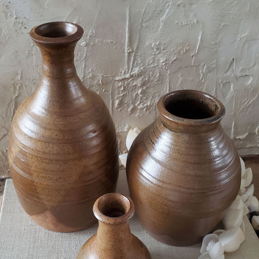 Vintage Trio Pottery Vases | 12