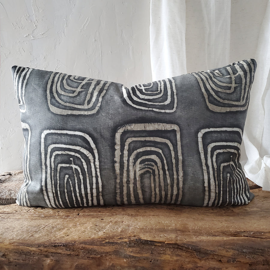 Grey & Ivory Pillow Cover