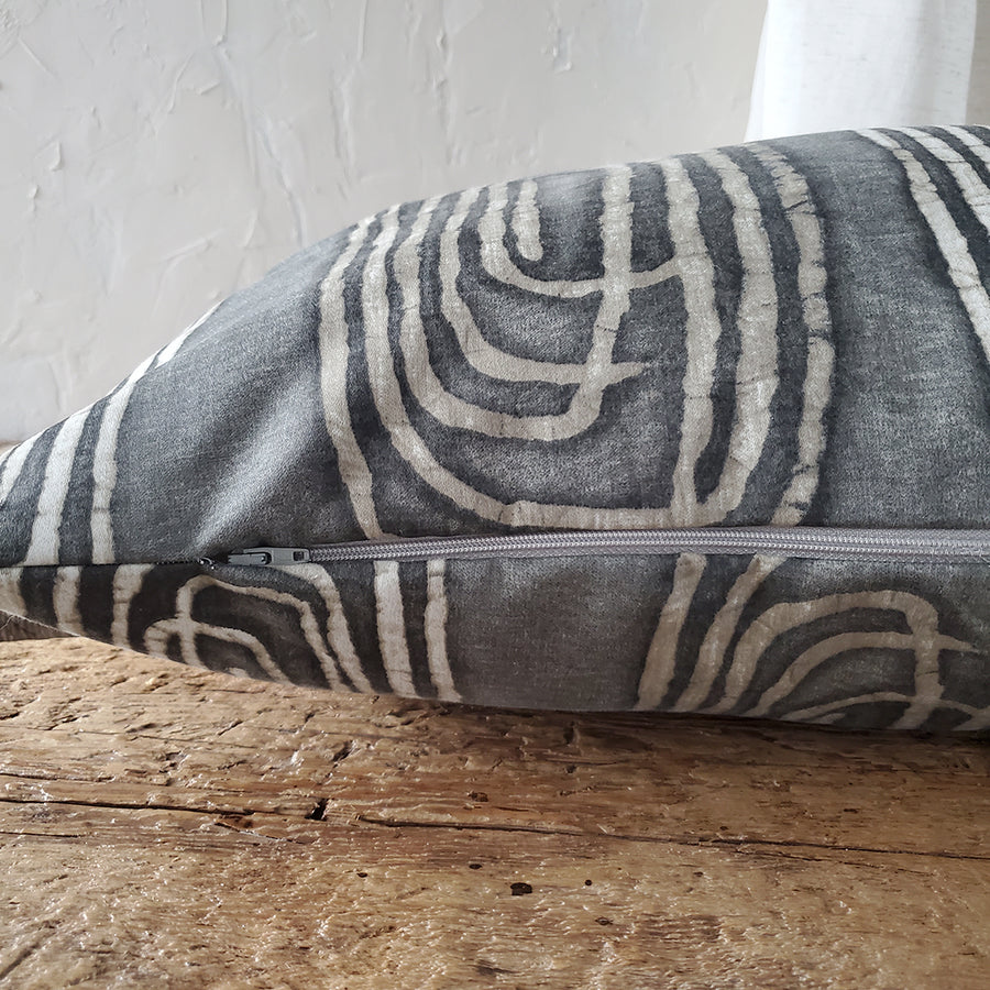 Grey & Ivory Pillow Cover