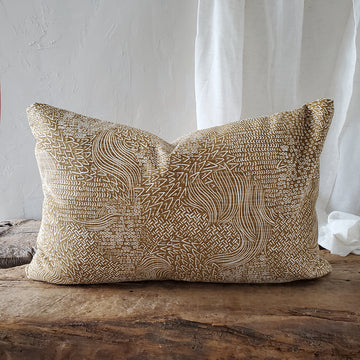 Golden & Ivory Pillow Cover