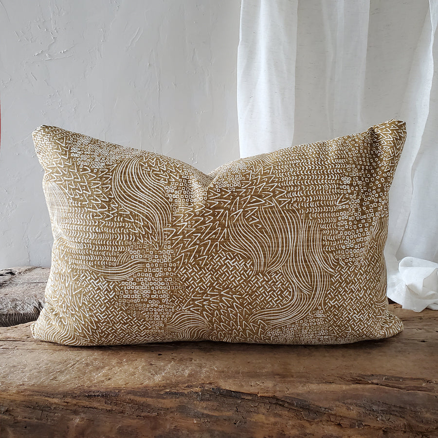 Golden & Ivory Pillow Cover