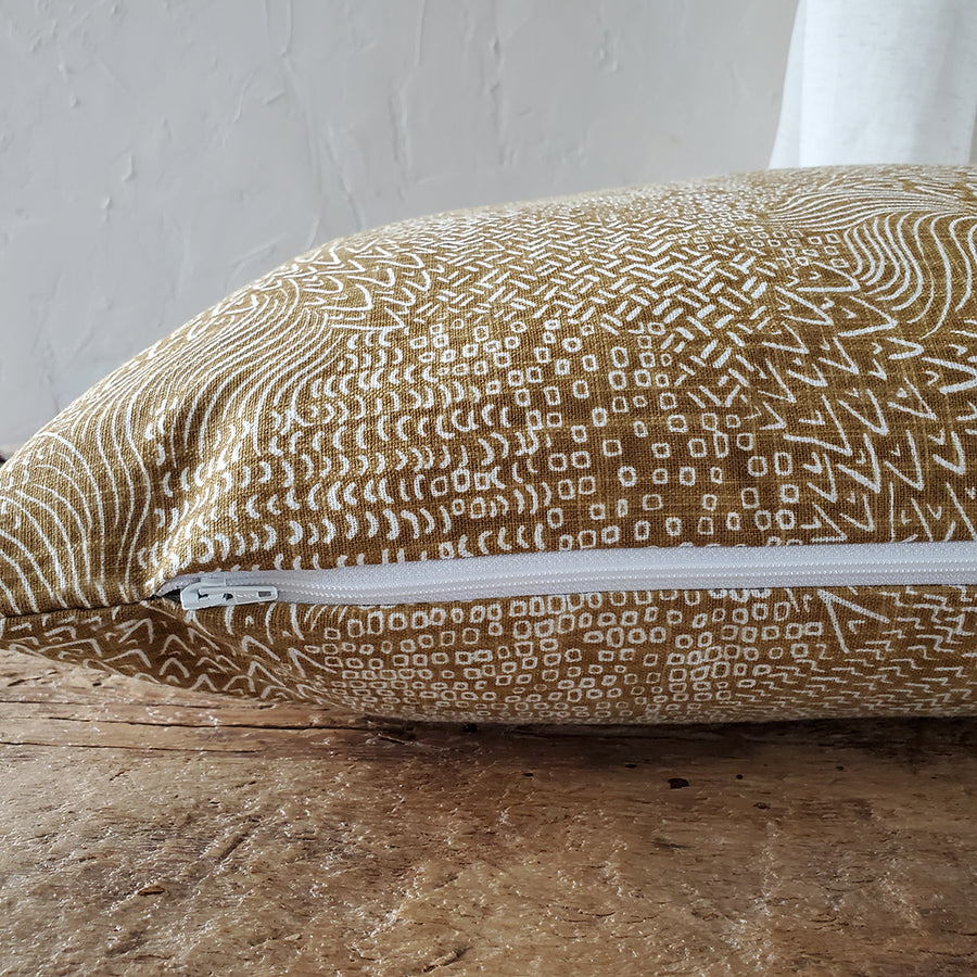 Golden & Ivory Pillow Cover