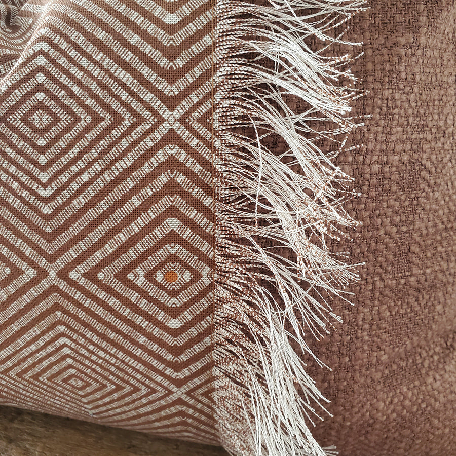 Rust Tribal Pillow Cover